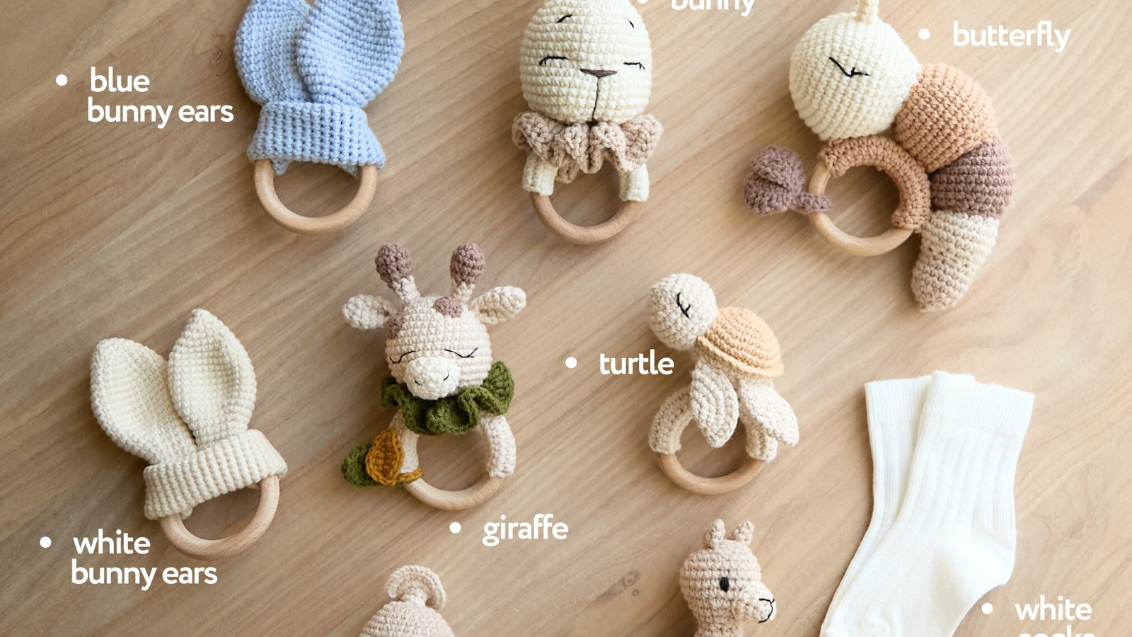 Godparent proposal box with crochet bunny toy for christening gift