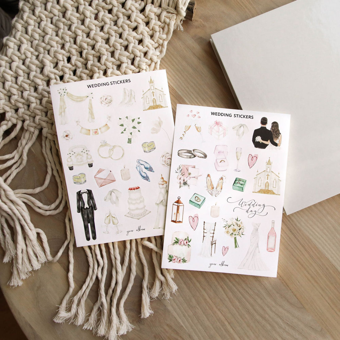Wedding planner stickers for organizing your big day