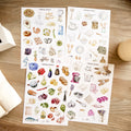 Handmade cooking stickers set for recipe book and kitchen journal decorating